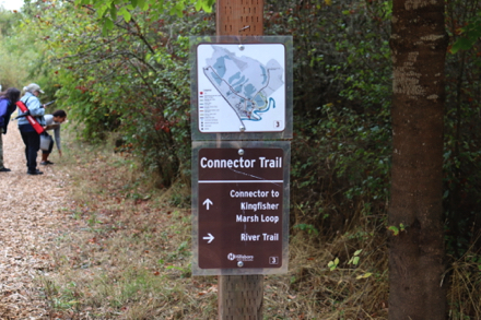 Directional signage with trail map and trail location